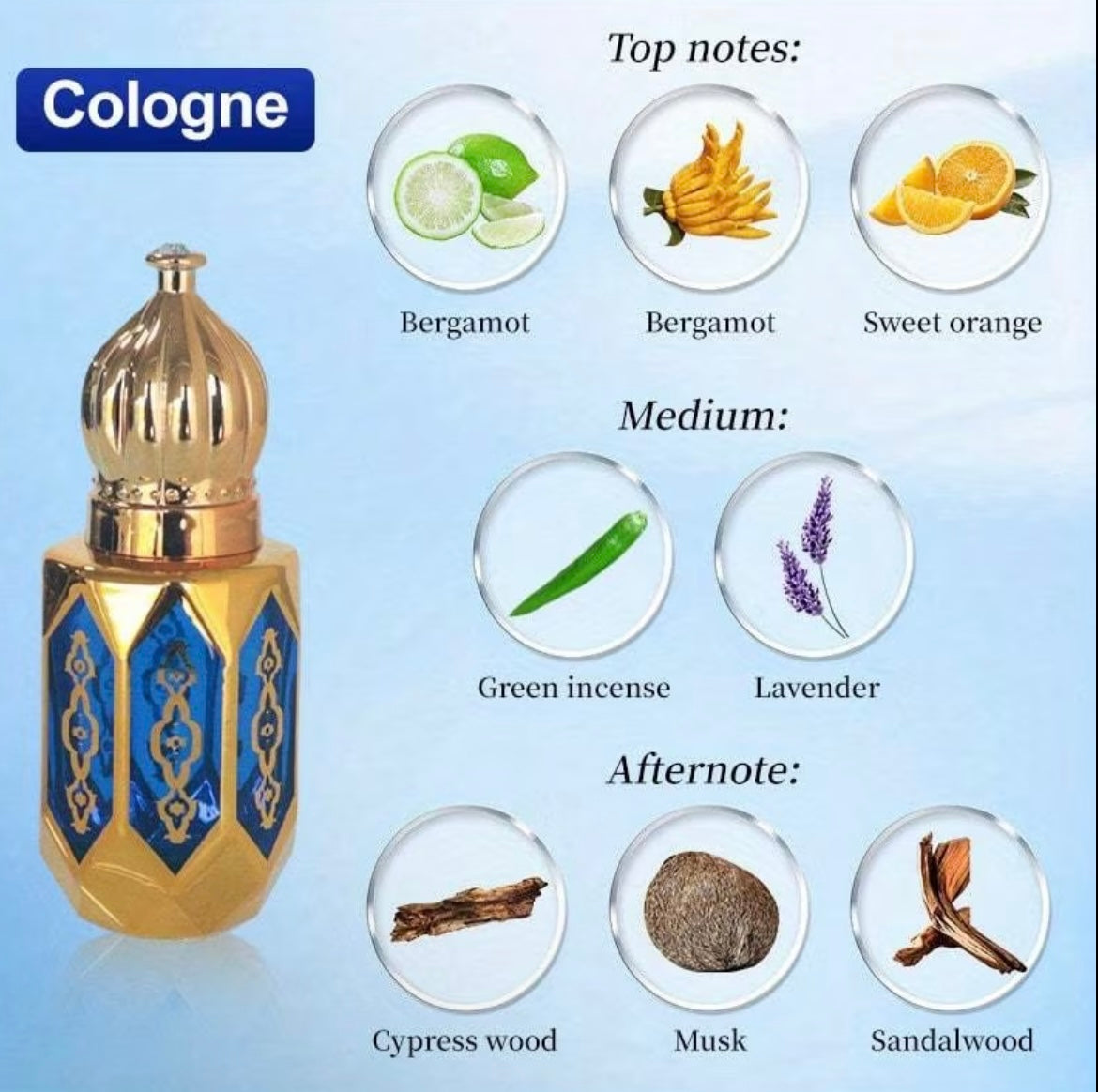 Blue cologne