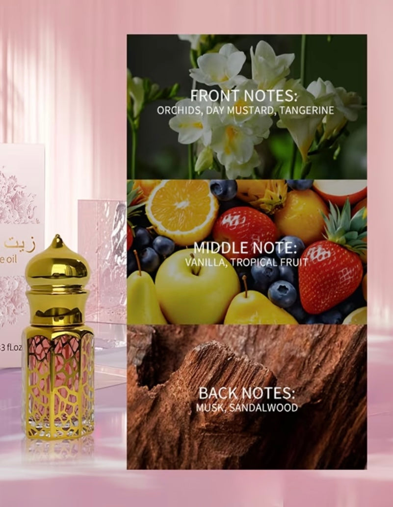 Royal Luxury Dubai Orchid Roll-On Perfume 0.34oz, Alcohol-Free.
