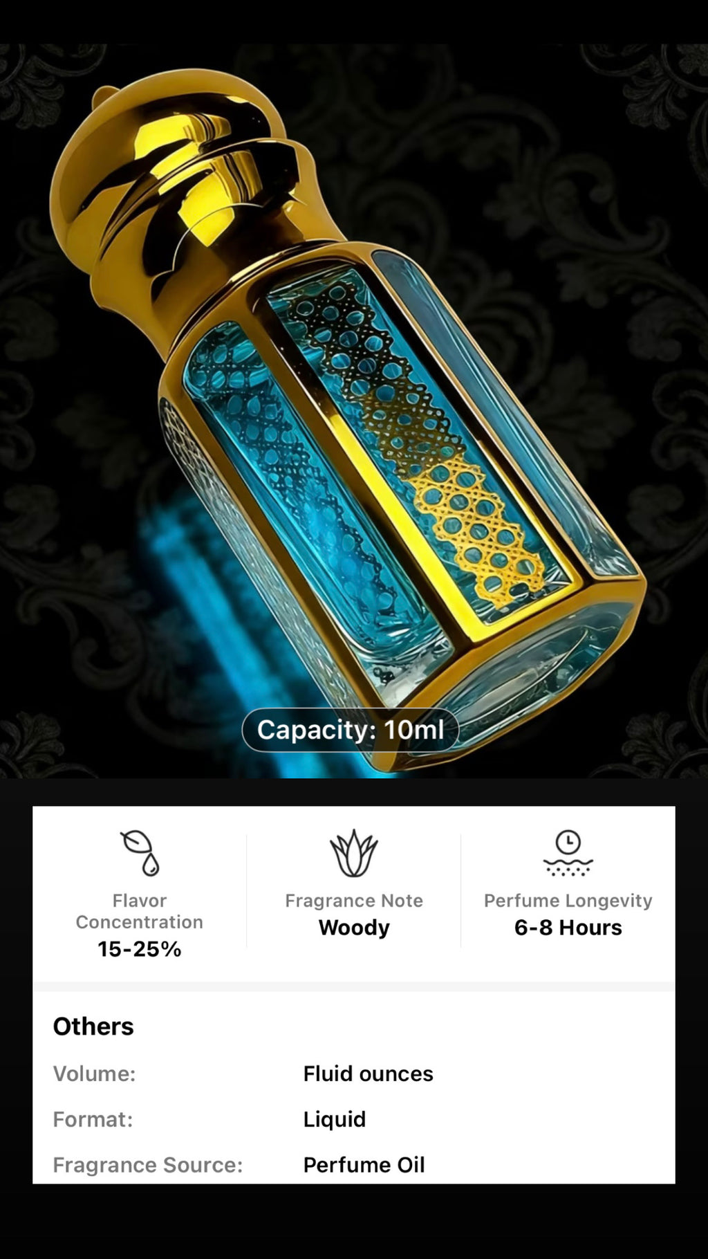 Middle East Body Fragrance Oil Middle Eastern Exotic Perfume