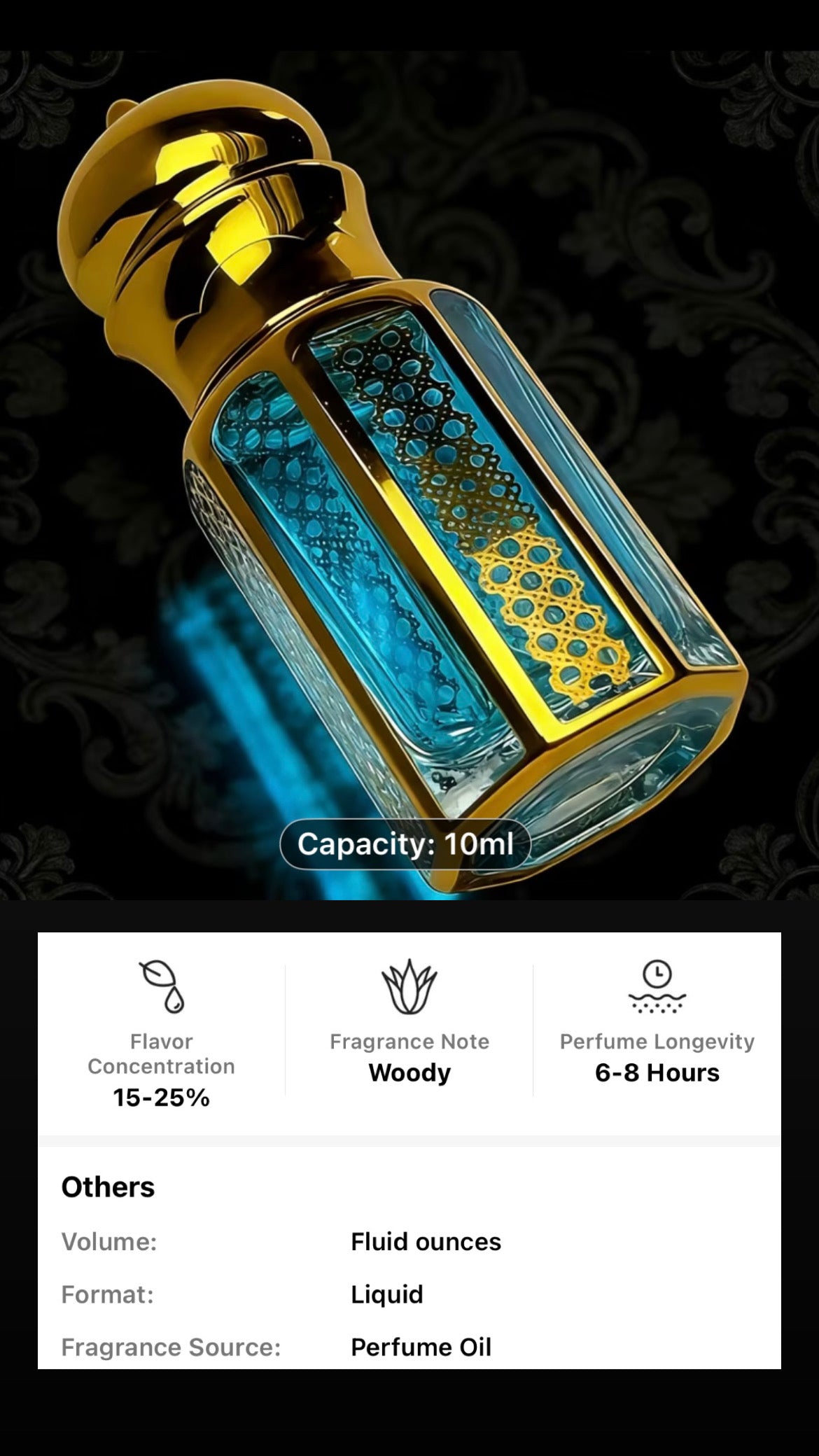 Middle East Body Fragrance Oil Middle Eastern Exotic Perfume